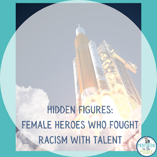 rocket ship taking off, reference to Hidden Figures, nonfiction book about 4 women heroes
