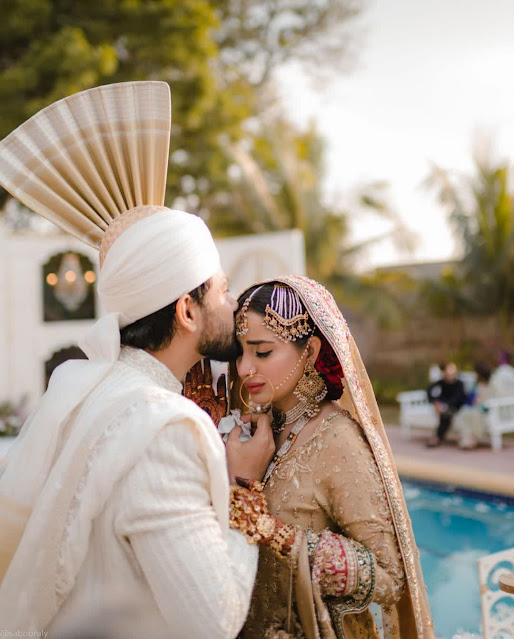 Wedding Pics of Saboor Aly with husband Ali Ansari Latest