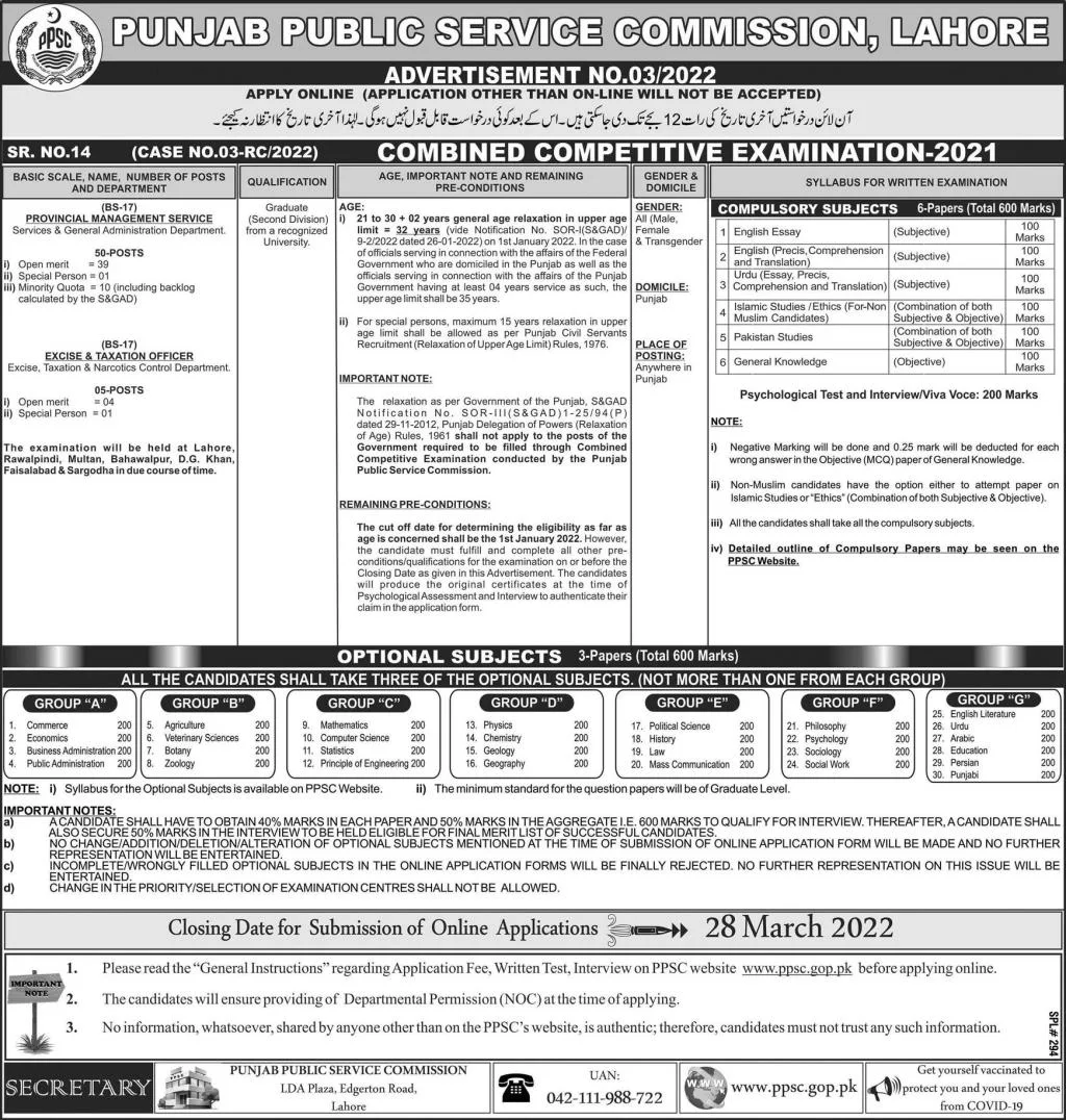 Punjab Public Service Commission (PPSC) Jobs 2022 | Latest Job in Pakistan