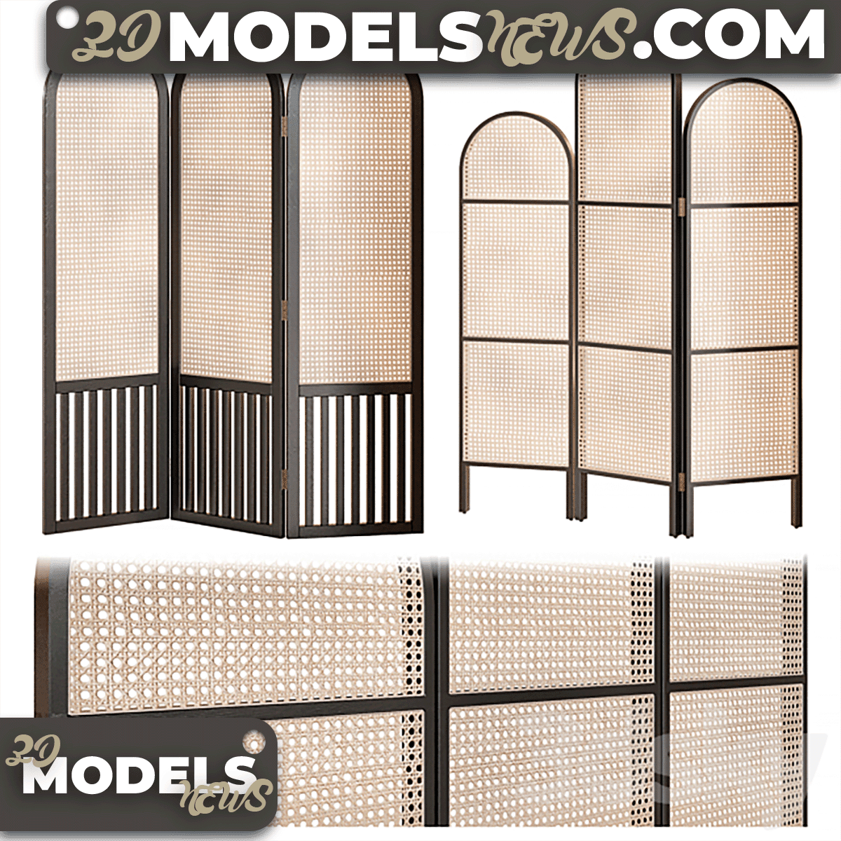 Decorative Objects Model Cane Partition 1
