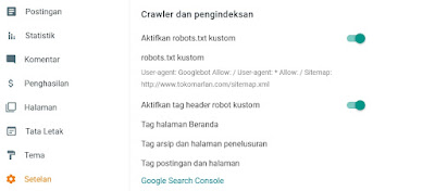 Cara Setting Robots.txt di Blogger SEO yang Benar