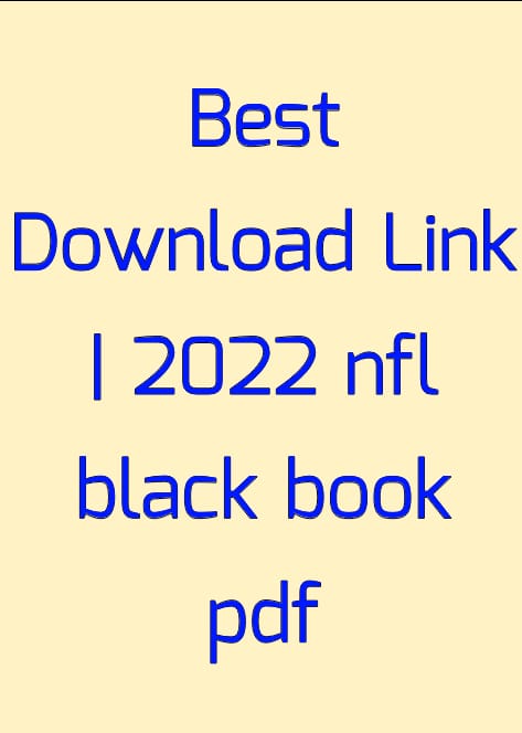 2019 nfl black book pdf, 2019 nfl black book, Nfl black book pdf, 2019 nfl black book pdf download