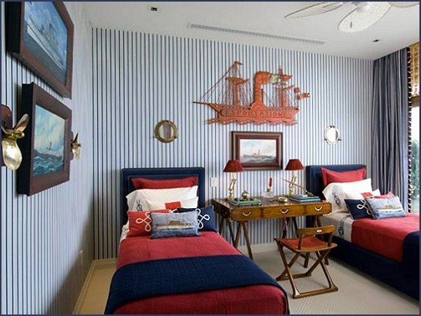 nautical bedrooms captain quarters style decorating ideas-nautical themed bedroom ideas