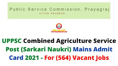 UPPSC Combined Agriculture Service
