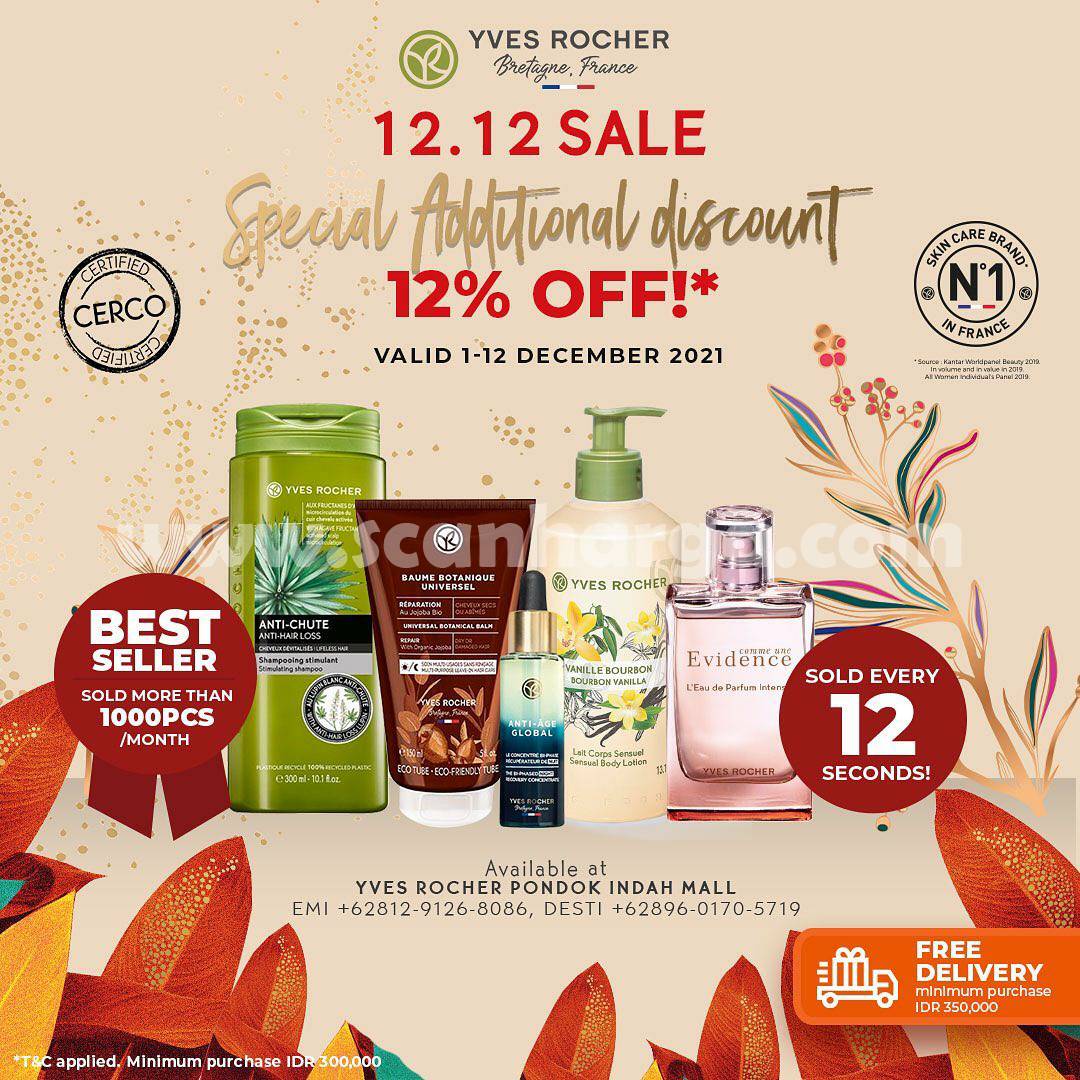 Promo Yves Rocher 12.12 SALE - Special Additional Discount 12% Off