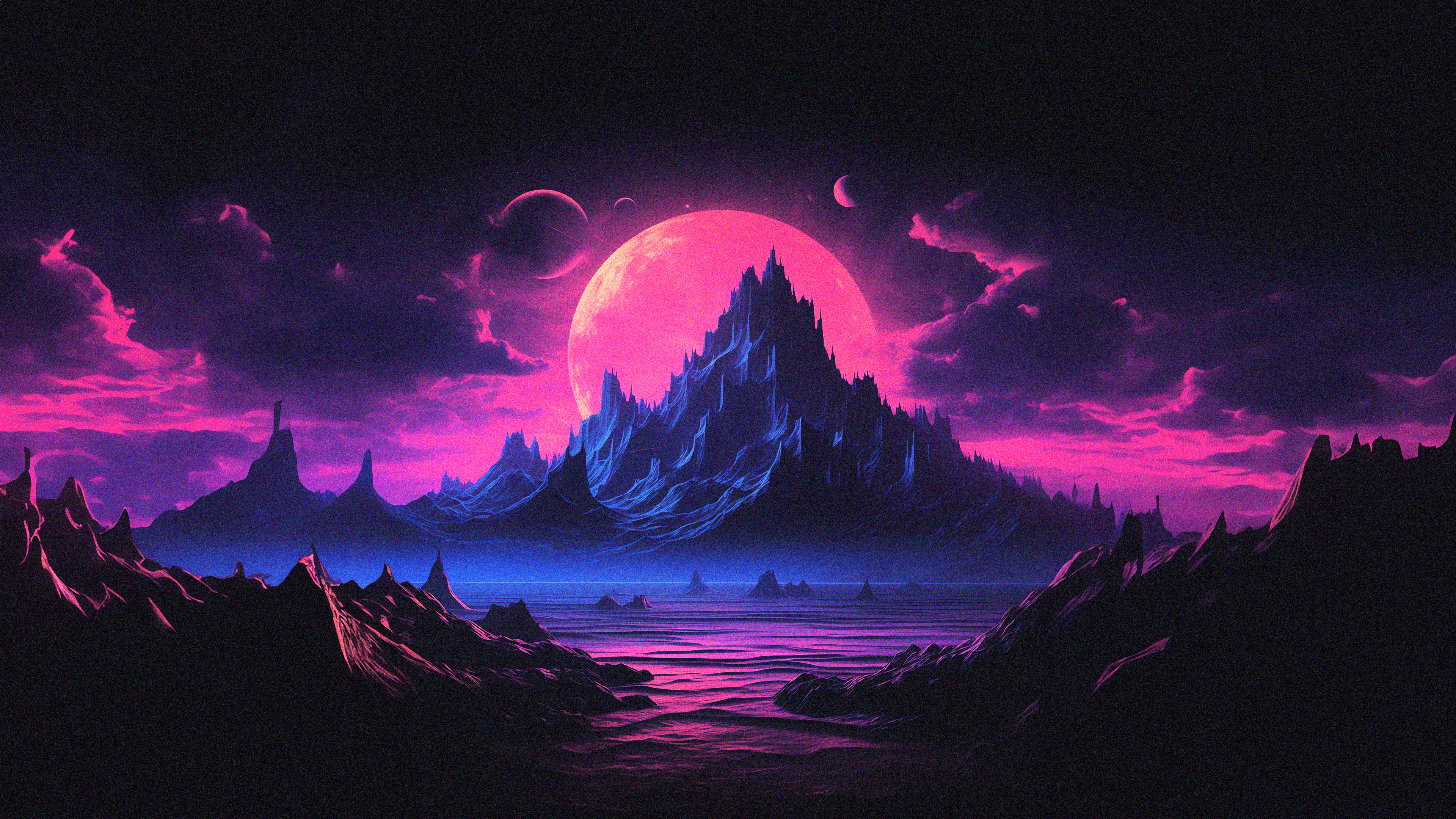 PC Wallpaper 4K - Synthwave Dreamscape