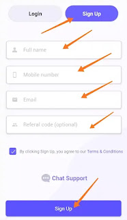 One Code App sign up