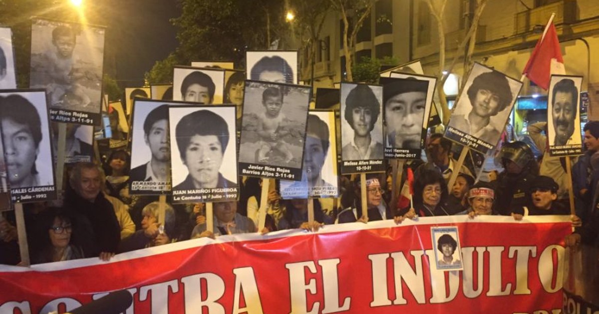 Protesta contra indulto a Fujimori en Trujillo