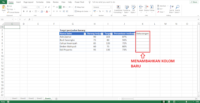 Cara Mengatur Ulang Ukuran Tabel (Resize Table) di Microsoft Excel