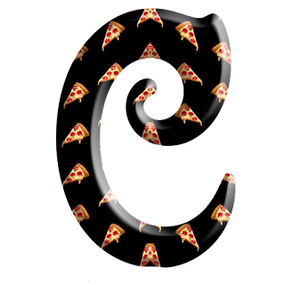 Alfabeto con Trozos de Pizza.
