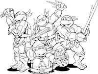 Ninja Turtles coloring sheet