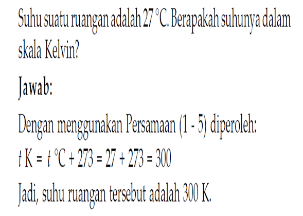 Mengubah Skala Termometer Celcius ke Kelvin