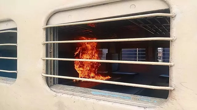 Ludhiana: A fire broke out in a train compartment parked at Ludhiana station