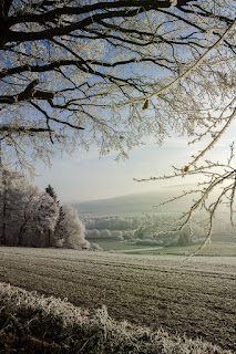 Naturfotografie Landschaftsfotografie Naturschauspiel Raureif Weserbergland