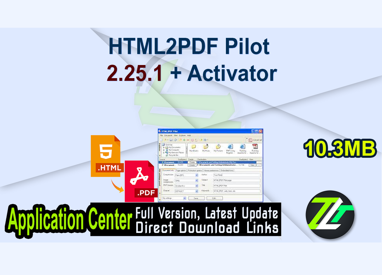 HTML2PDF Pilot 2.25.1 + Activator