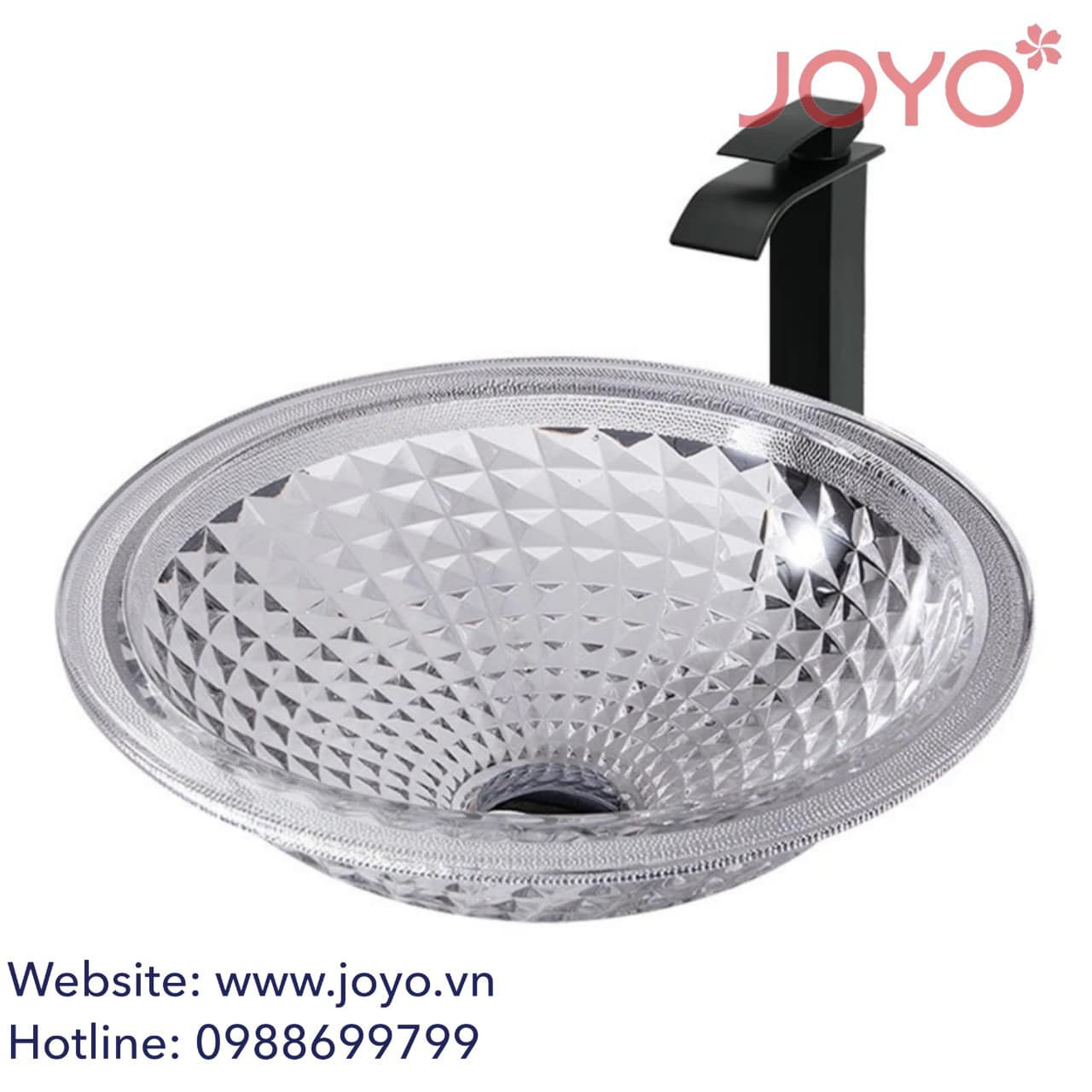 Chậu Lavabo Pha Lê Thủy Tinh JV - 215