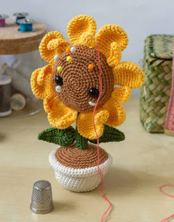 PATRON GRATIS GIRASOL AMIGURUMI 48283 🌻