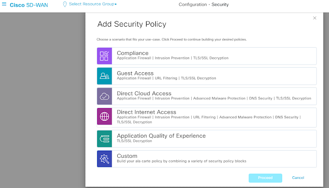 Cisco SDWAN Security Policy