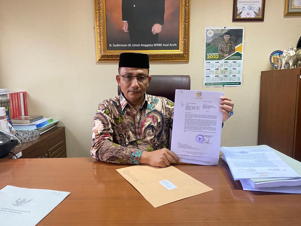 Haji Uma Surati Menteri PUPR, Minta Pengaman Ruas Jalan Nasional Di Subulussalam Diperbaiki