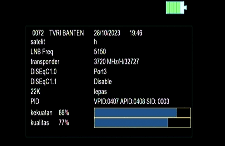 Frekuensi TVRI Banten 2023 Terbaru di Telkom 4