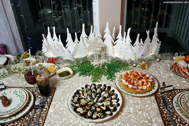 Mesa de mi Cena de Nochebuena en New Hampshire