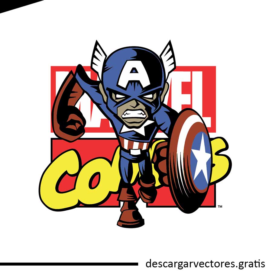 diseño vectorizado del capitan america