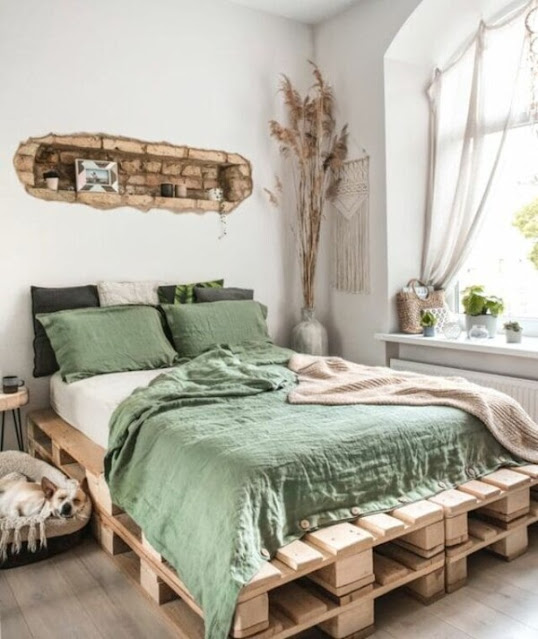 Giường Pallet gỗ đẹp tinh tế nhất 2021 - Nội Thất Nhà Lee