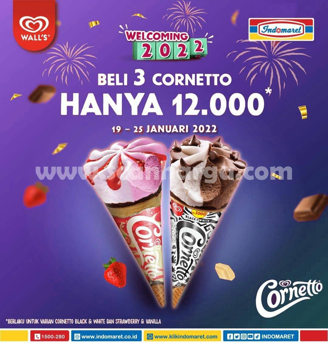 Promo INDOMARET - BELI 3 WALLS CORNETTO HANYA Rp. 12.000