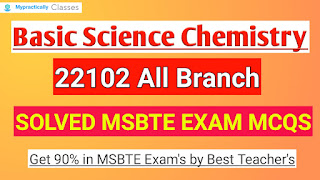 MSBTE Basic Science Chemistry Solved MCQs with Explaination