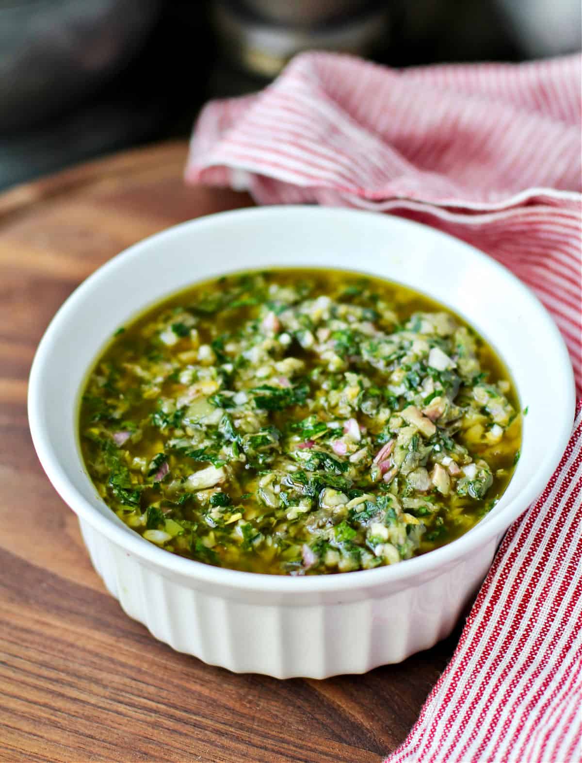 Little Green Dress Sauce in a bowl.