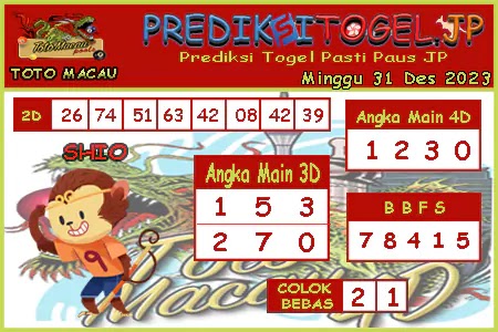 Prediksi Toto Macau JP Minggu 31 Desember 2023