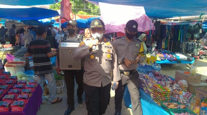 Jajaran Polres Kampar Ajak Masyarakat Ikuti Vaksinasi Covid-19