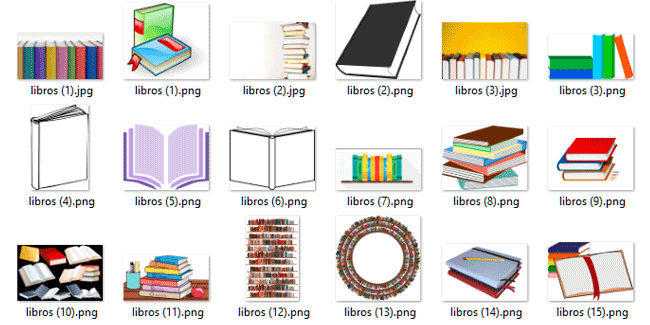 Imágenes de libros png para infografías educativas