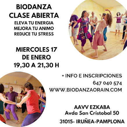 CLASES ABIERTAS EN PAMPLONA DE BIODANZA ORAIN