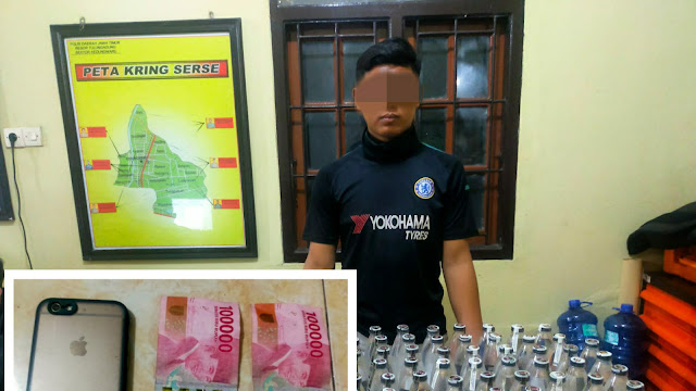 Transaksi Miras di Tulungagung, Pemuda Asal Nganjuk Disergap Unit Reskrim Polsek Kedungwaru 