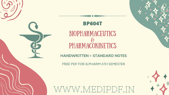 Biopharmaceutics-&-Pharmacokinetics-B-Pharm-6th-Sem-Notes-Cover-Image