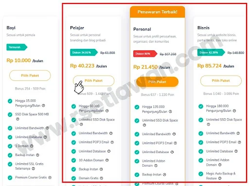 Beli hosting murah gratis domain di niagahoster