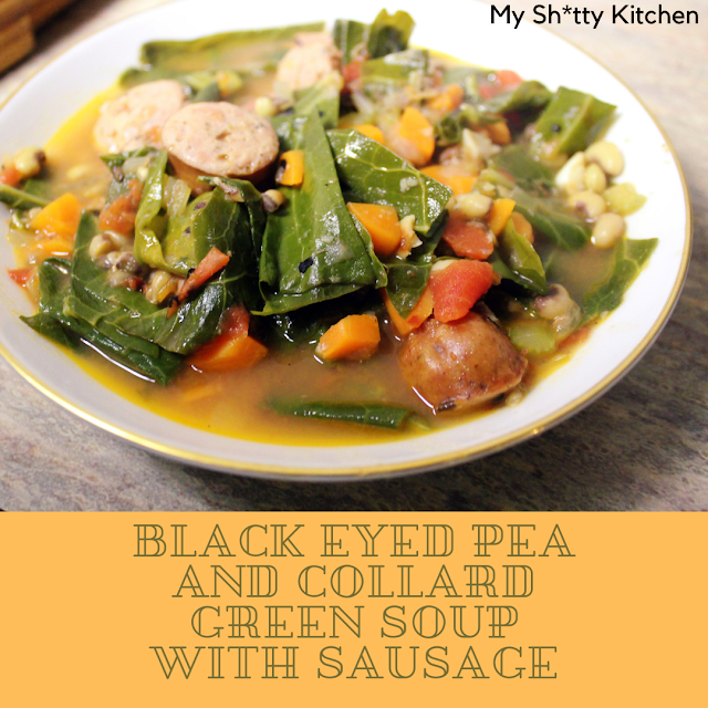 Black Eyed Pea and Collard Green Soup with Sausage
