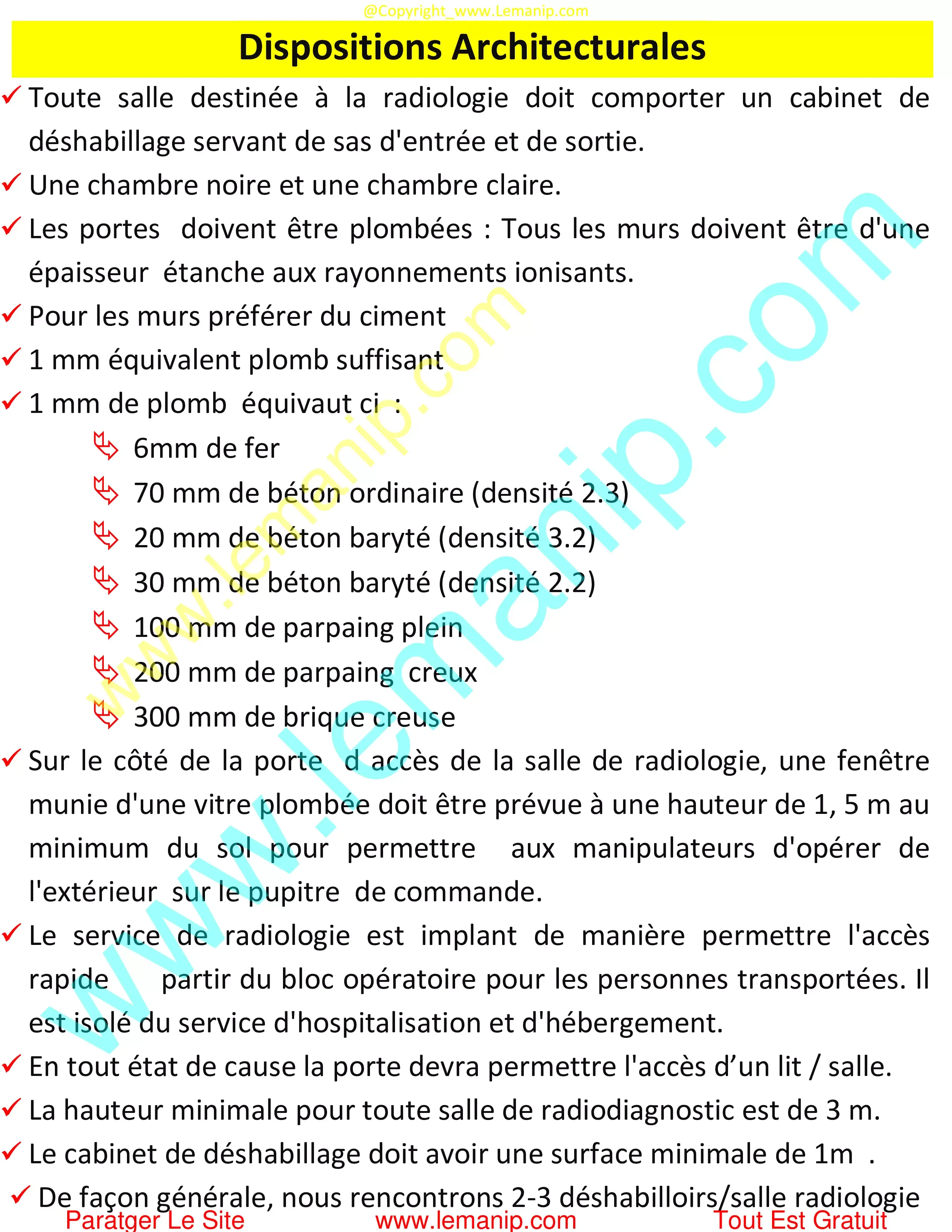 Dispositions Architecturales