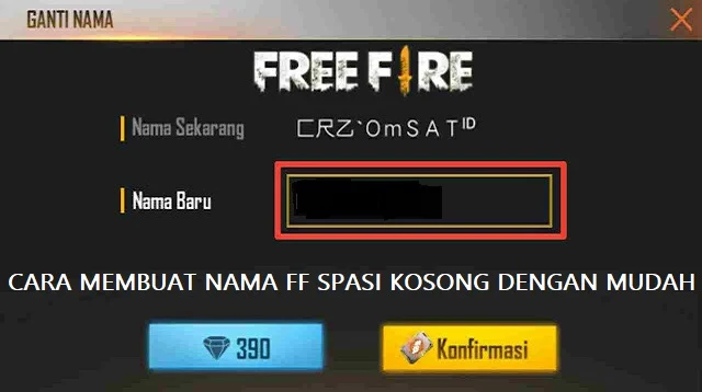 Nama FF Spasi Kosong