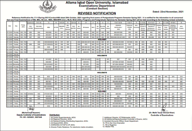 AIOU-Revised-Date-Sheet-Spring-2021