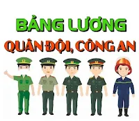 Bảng lương sĩ quan quân đội công an từ năm 2022