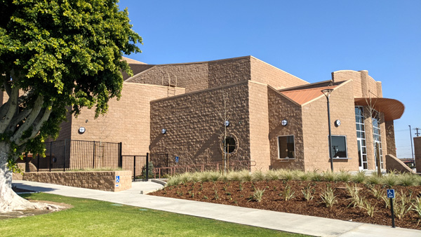 Another photo that I took of the new Performing Arts Center at Bishop Amat Memorial High School...on February 25, 2022.