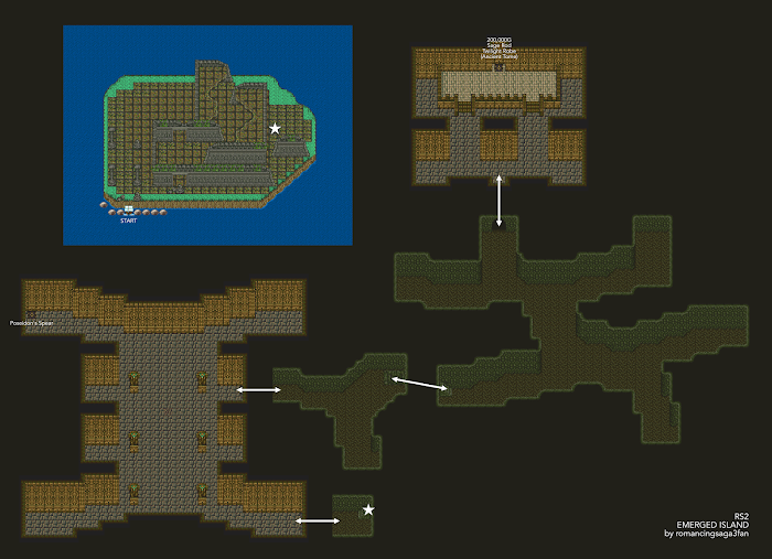 Romancing Saga 2 Emerged Island Map