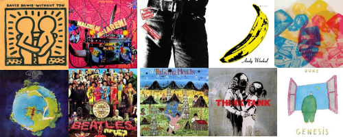 Famous album/single covers by popart artists