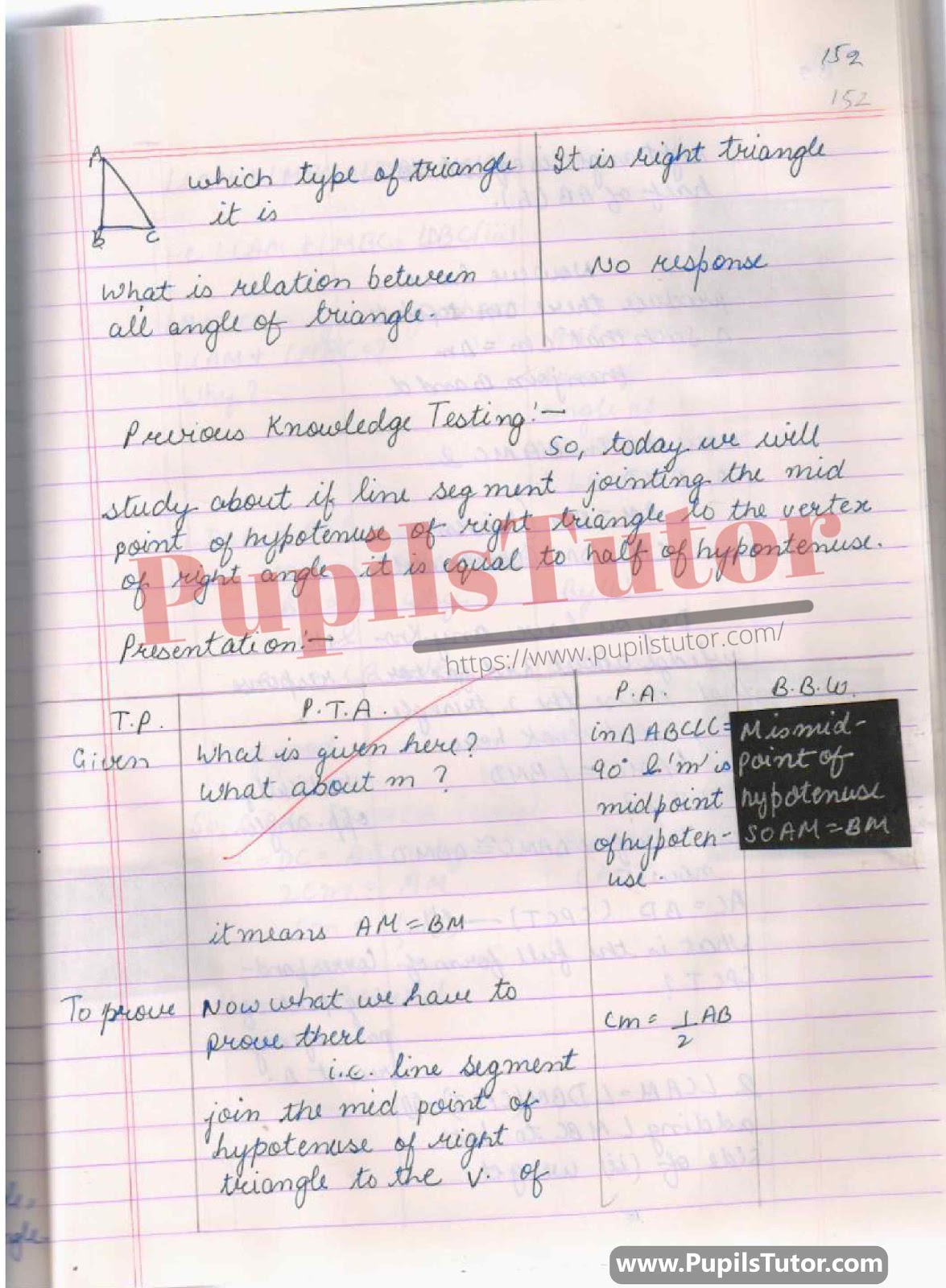 Mathematics Lesson Plan On Theorem For Class/Grade 7th, 8 ,9 Th And 10 For CBSE NCERT School And College Teachers  – (Page And Image Number 3) – www.pupilstutor.com