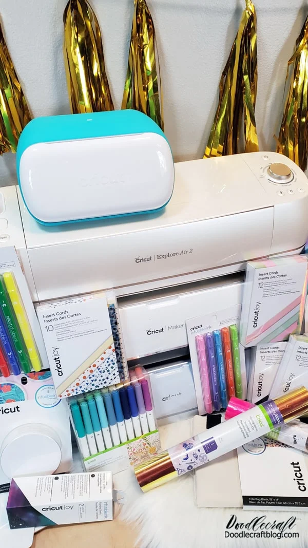 What cricut machine is right for you? The Cricut Maker has the adaptive tool set and such versatility. The Explore Air family is fast and efficient! The Cricut Joy is perfect for space saving and budget friendly creating.