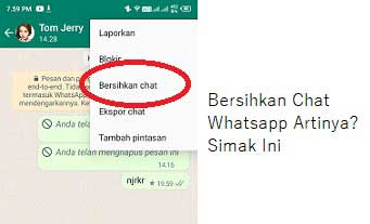 fungsi bersihkan chat di wa