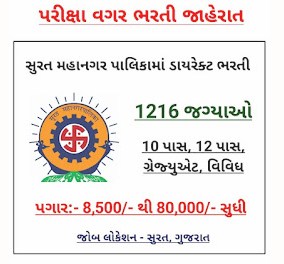 Surat Municipal Corporation (SMC) Recruitment for 1216 Various Posts 2021-22