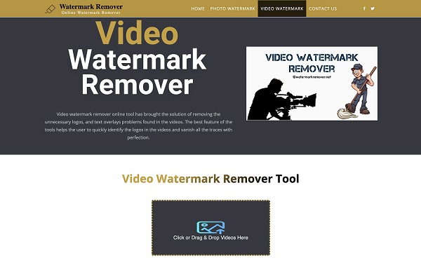 خدمة إزالة العلامة المائية من الفيديو VideoWatermarkRemover.com